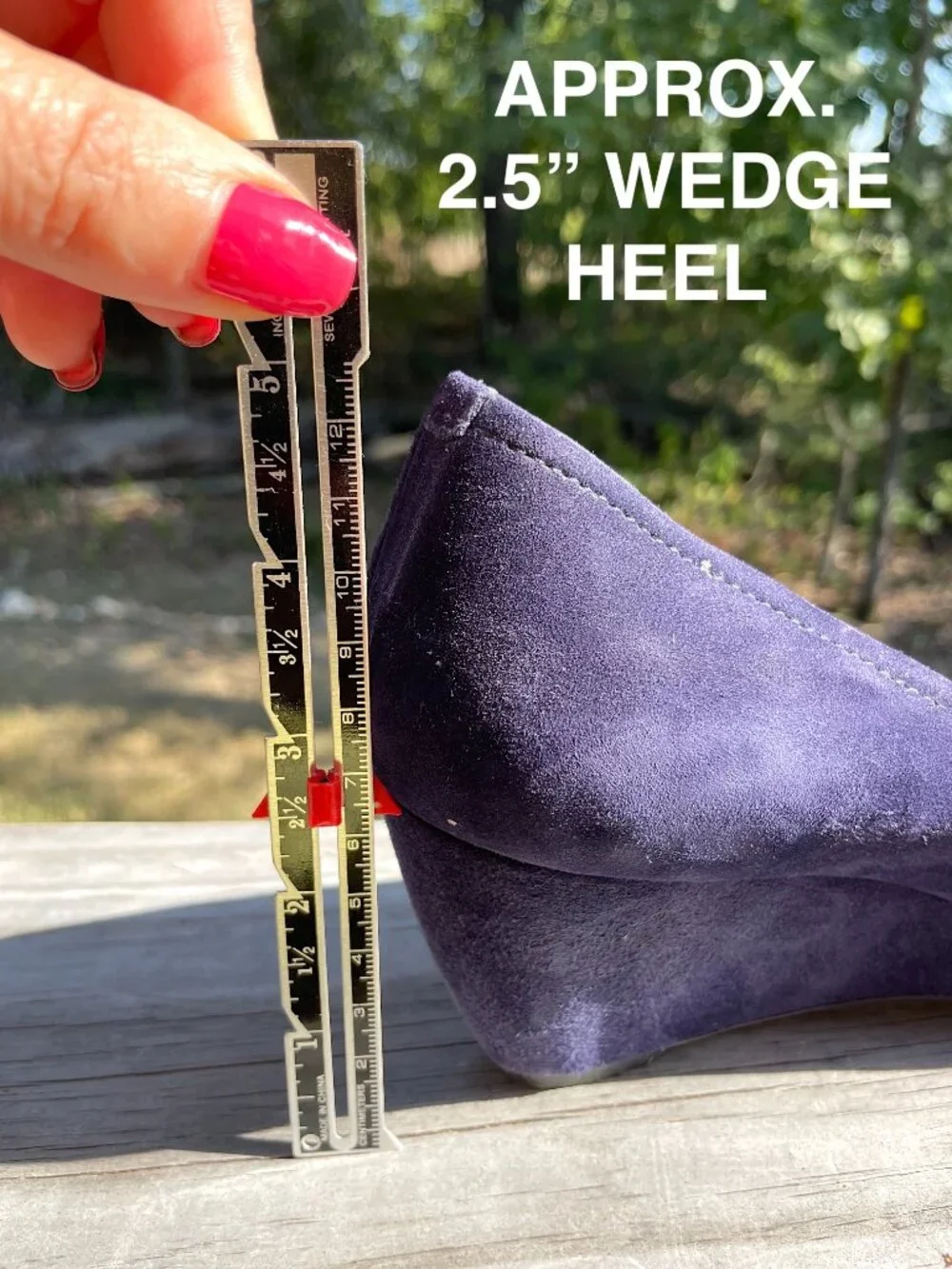 Glam Night Out BCBGeneration Blue Suede Bejeweled Wedges Size 7.5